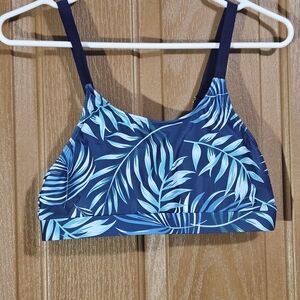 Tropical Blue Kids Bikini Top